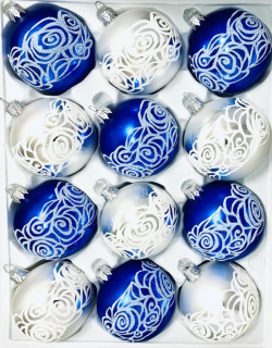 Sada vánočních koulí ROSALIA 12 ks